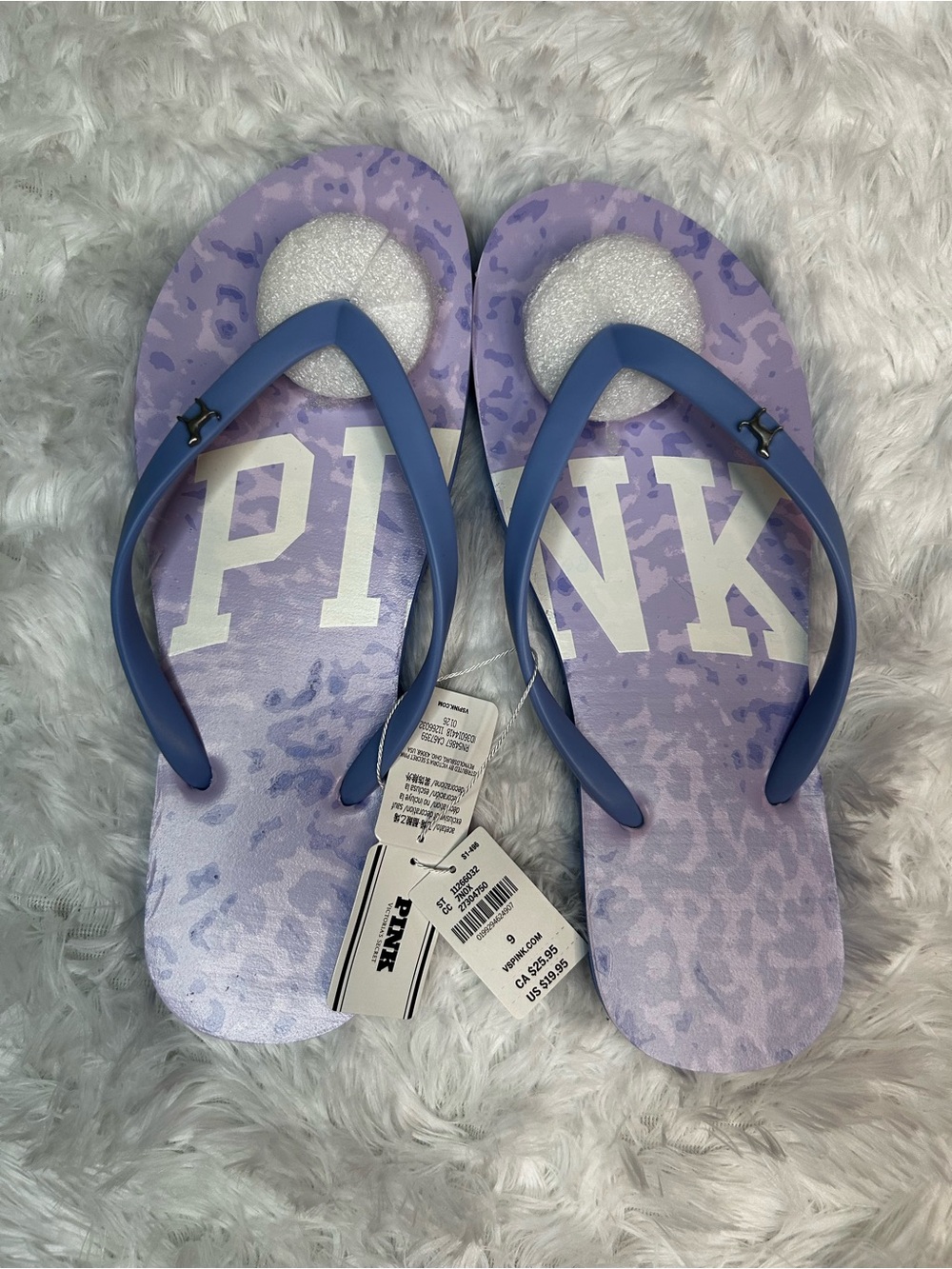 Purple leopard VS flip flops